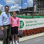 Child with physician at Center for Advanced Pediatrics