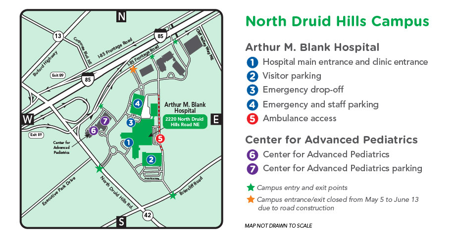 Arthur M. Blank Hospital Campus Map