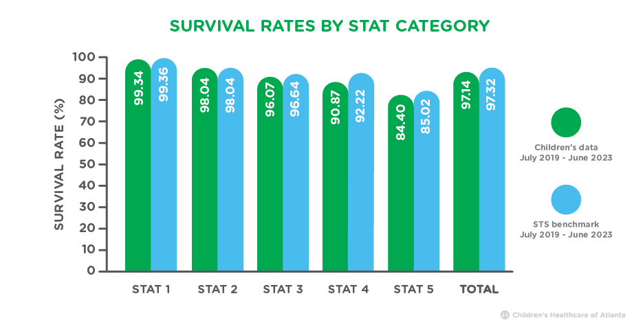 Survival rate by stat category