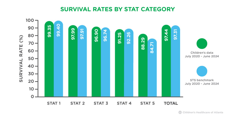 Survival rate by stat category