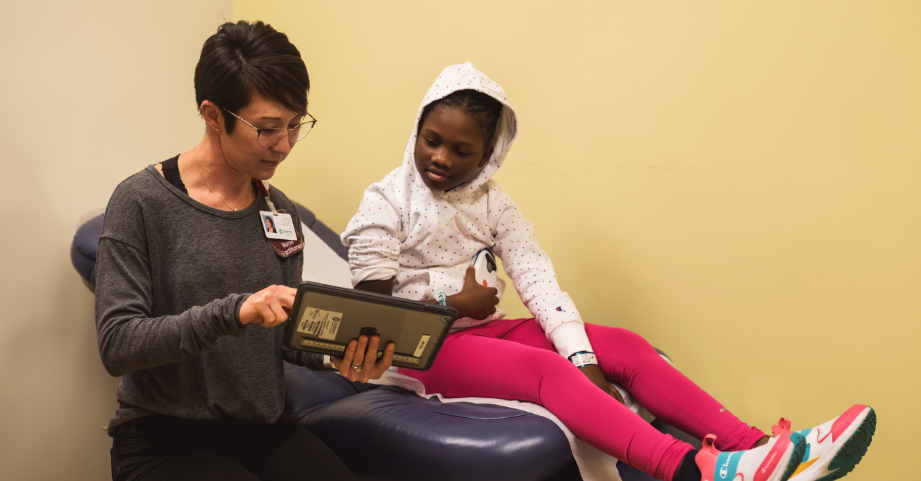 Doctor with patient