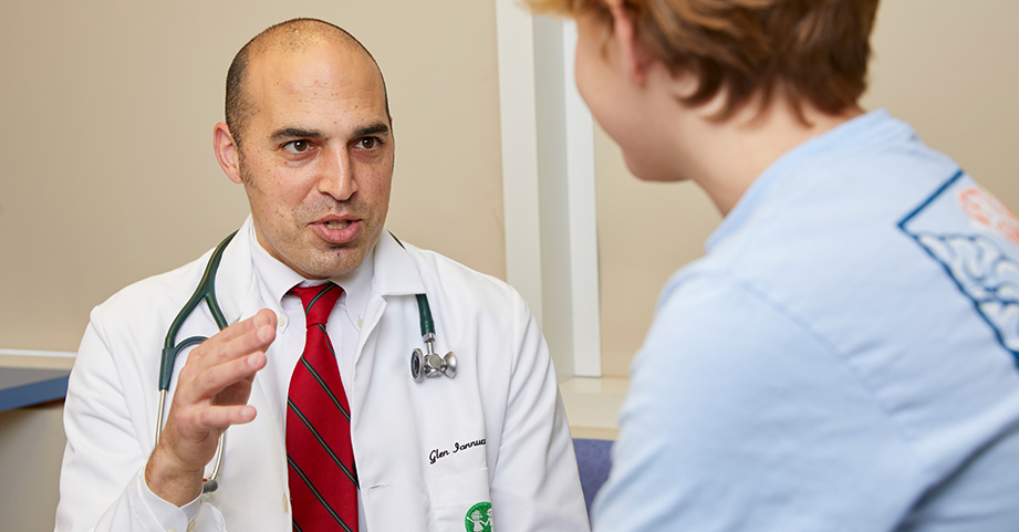 Doctor with patient