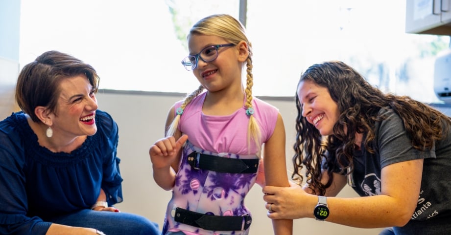 pediatric orthotist scoliosis brace fitting