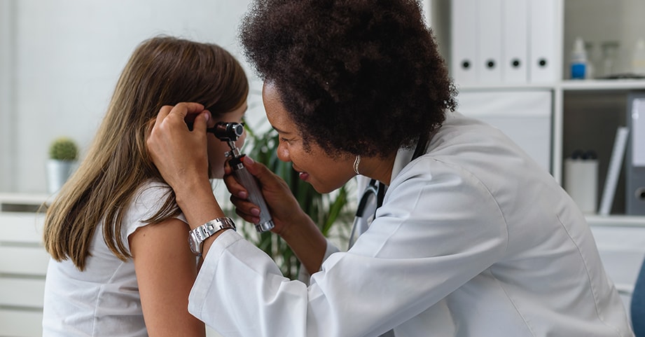 ENT looking in child's ear