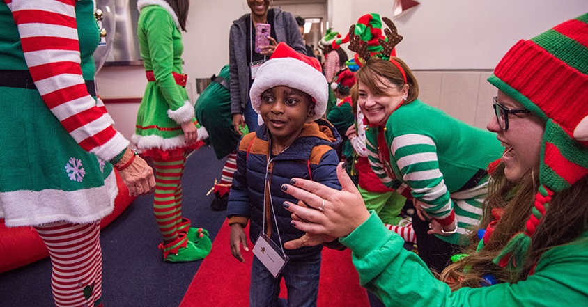 Nene Amoyaw smiling at Delta Air Lines North Pole