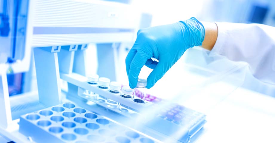 GI Researcher in lab