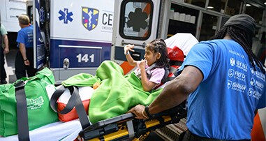 Arthur M Blank Hospital first patient