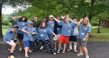 Children smiling at camp