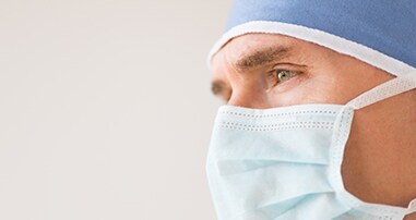 doctor profile wearing mask