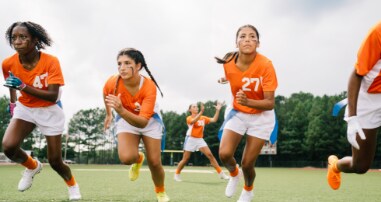 Girl team flag football 