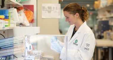 Researcher in lab