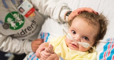 infant with lung disease