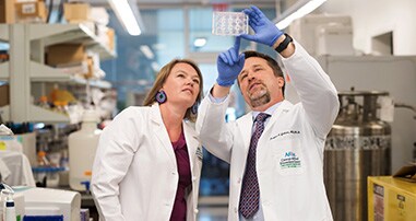 doctors looking at slide