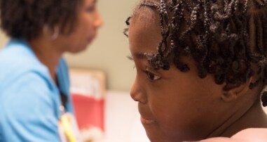 Side profile of child