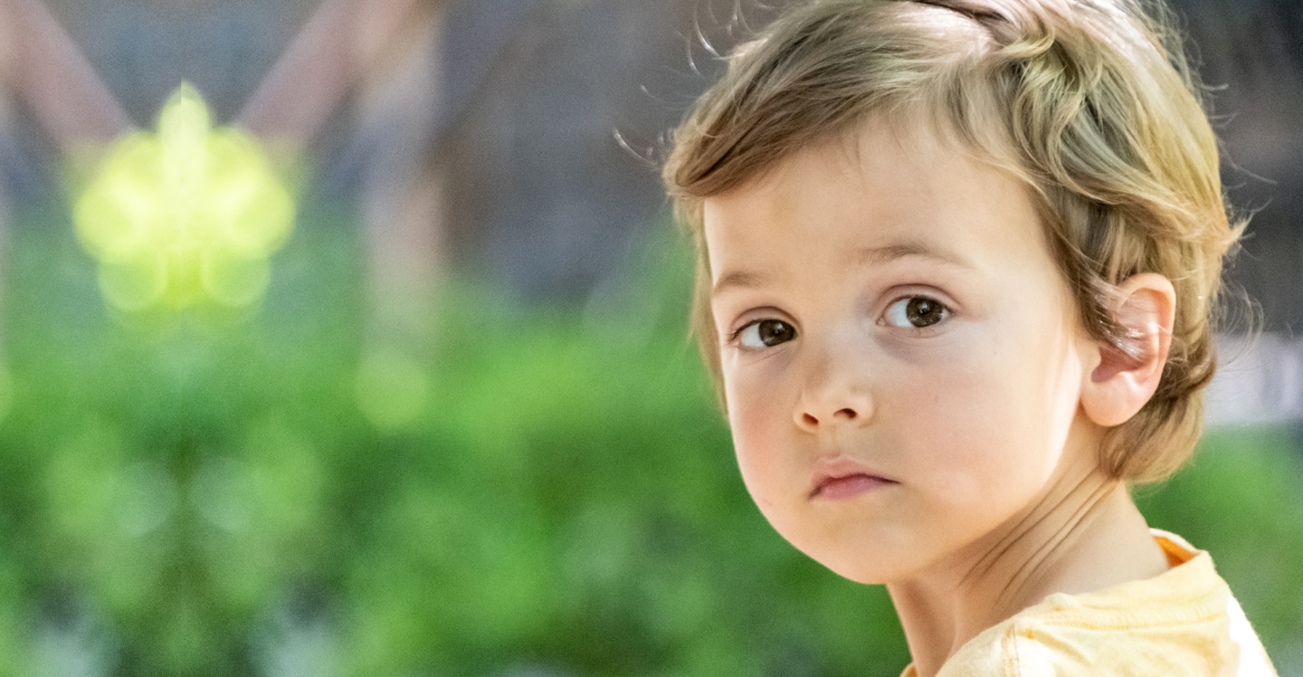Young girl with a concerned face