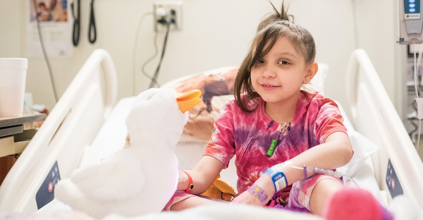 Female patient with Aflac duck