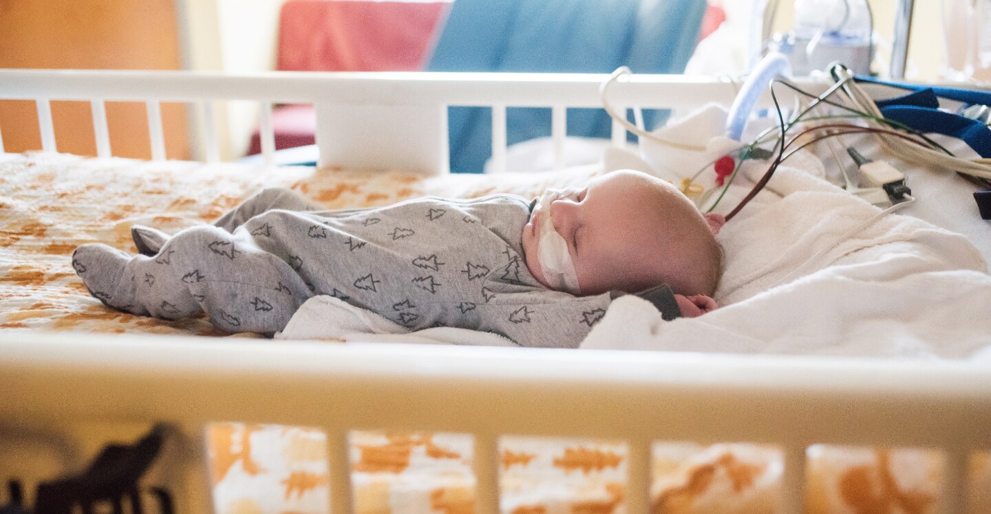 Infant sleeping in the CACU