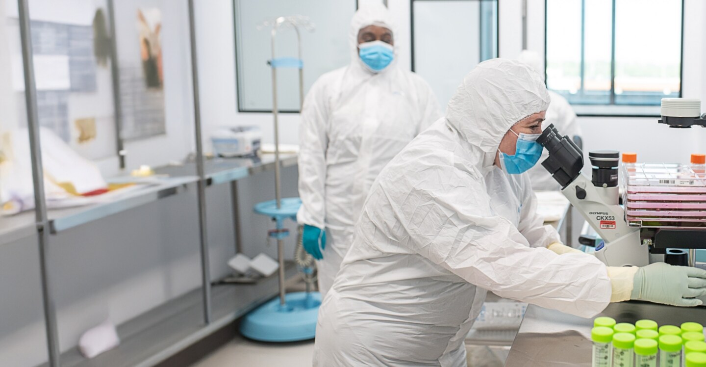 Marcus Center lab techs testing