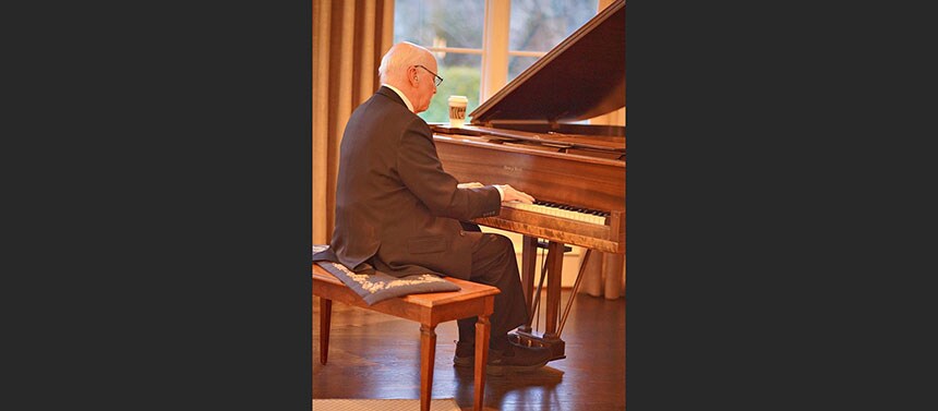 Man playing piano