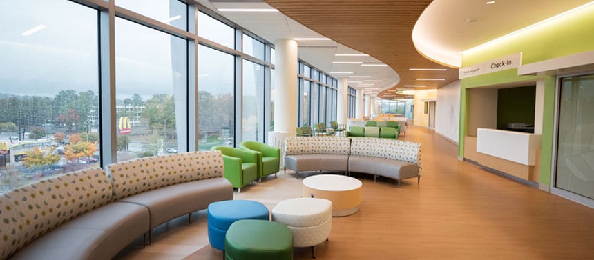 Waiting area at the Center for Advanced Pediatrics