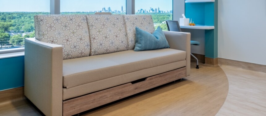 Heart Center patient room