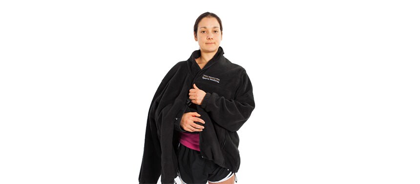 After shoulder surgery, it's good to bring an oversized jacket, coat or button-down shirt.