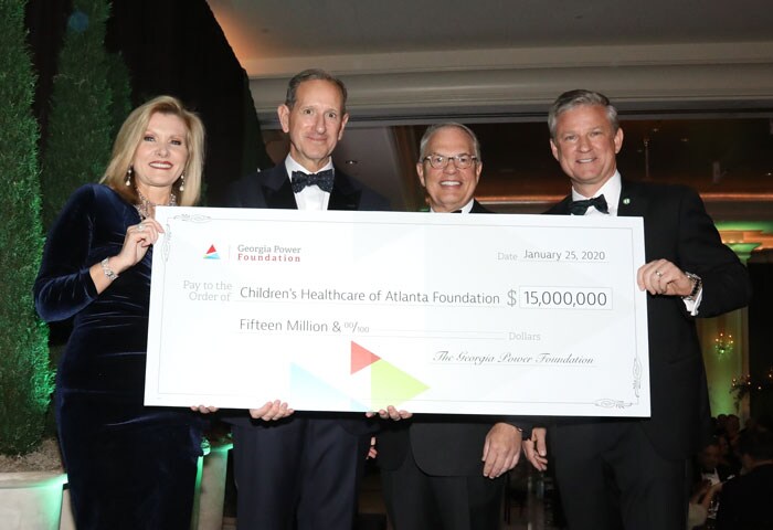 Georgia Power Foundation presents a check for 15 million to new pediatric hospital