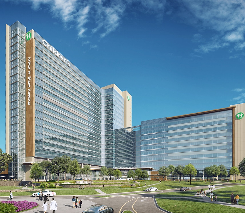 View of future Children's Arthur M Blank hospital