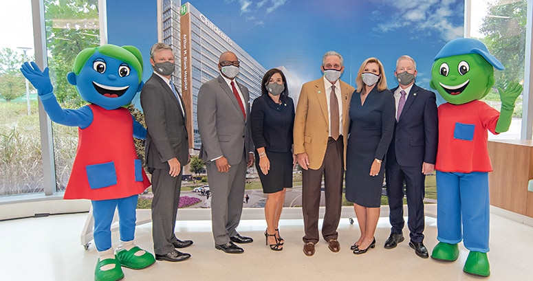 Children's board members with Arthur Blank at hospital naming celebration