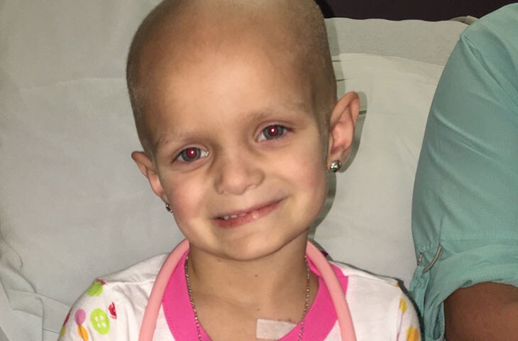 pediatric cancer patient smiling