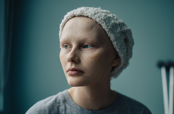 teen cancer patient waiting on chemotherapy