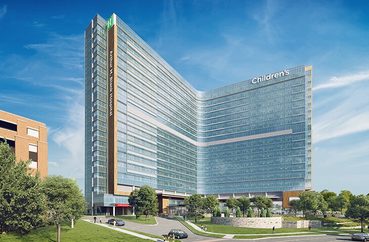 View of Arthur M Blank Hospital from NE Expressway
