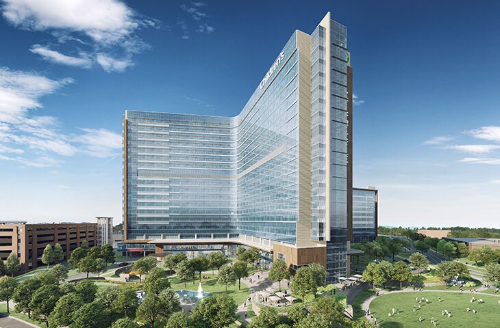 View of Arthur M Blank Hospital from Center for Advanced Pediatrics