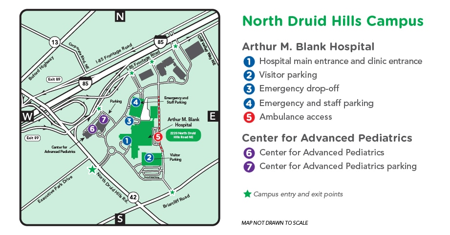 Arthur M. Blank Hospital Campus Map