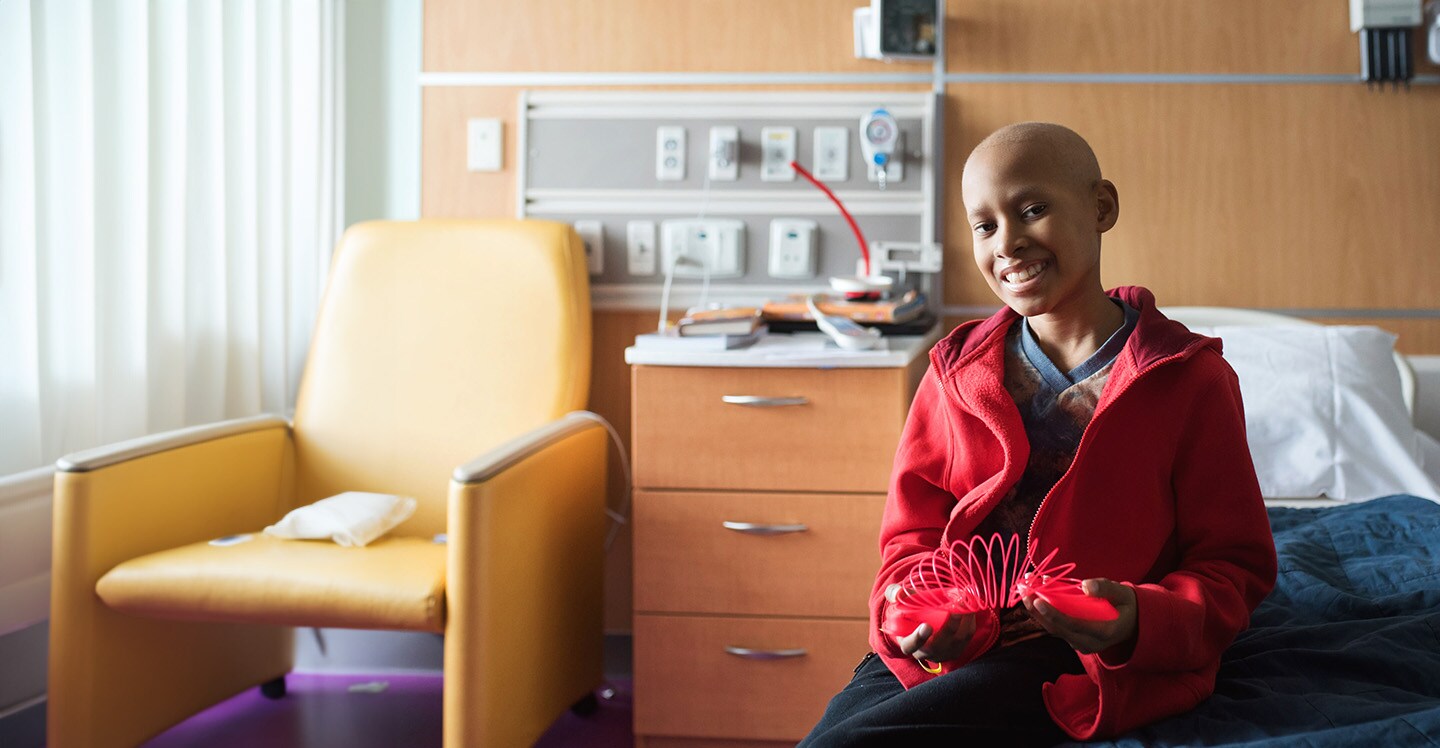 cancer patient with toy