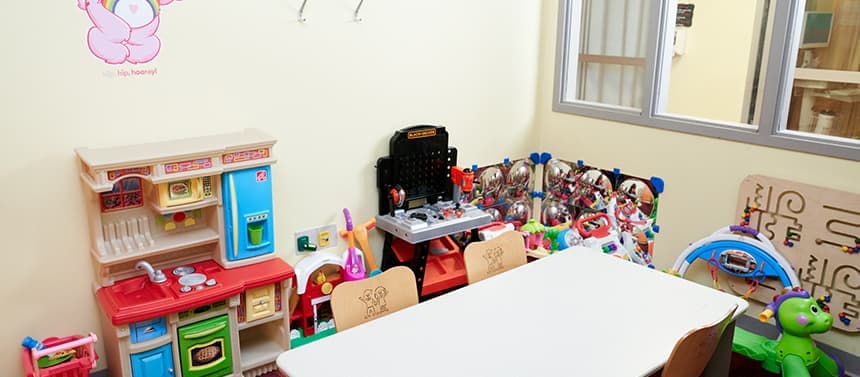 toys in hospital playroom