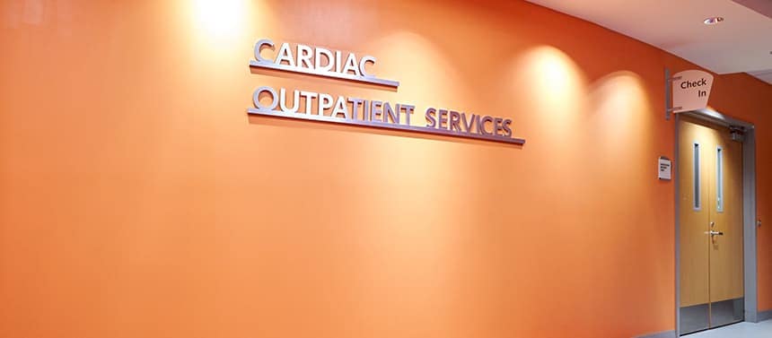 cardiac outpatient services floor in hospital