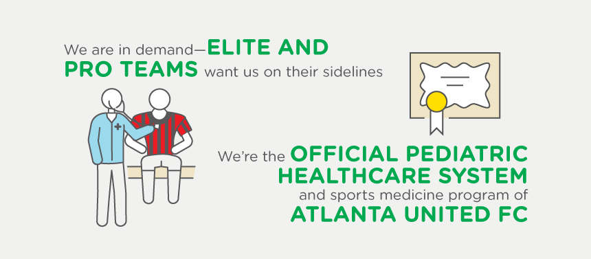 We’re the official pediatric healthcare system and sports medicine program of Atlanta United FC.